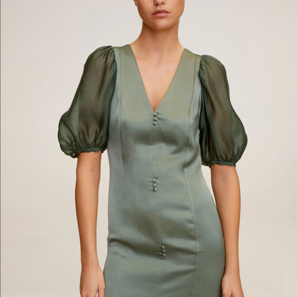 MNG puffy sleeves dress bloggers fav
